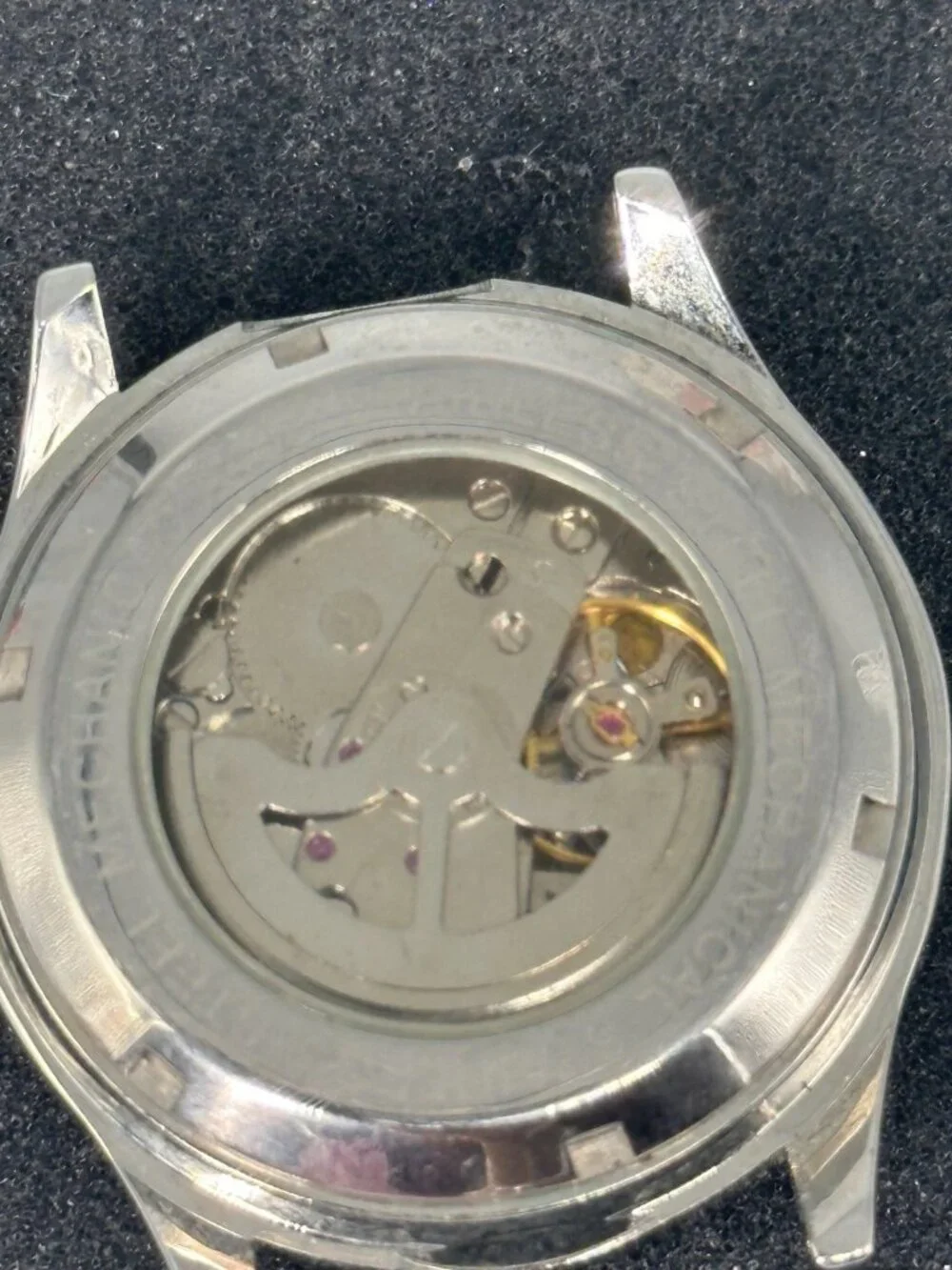 Winner Automatic Watch Silver Tone Mens 41mm Case No Band